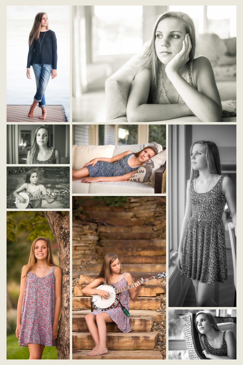 indoor and outdoor senior photography